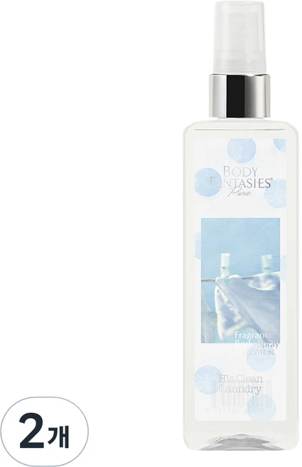 바디판타지 퓨어 히즈 클린 런더리 프래그런스 바디 스프레이 포근한 비누향, 2개, 118ml - 쿠팡