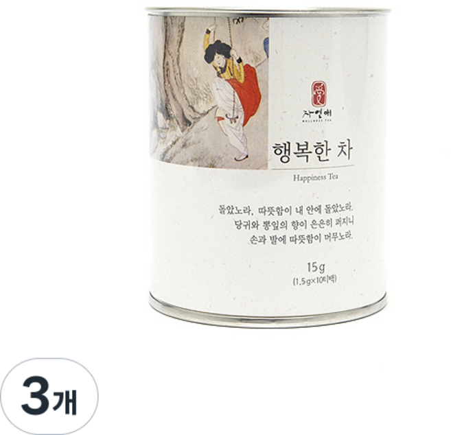 할인관 전용 자연애 행복한차, 3개, 10개입, 1.5g