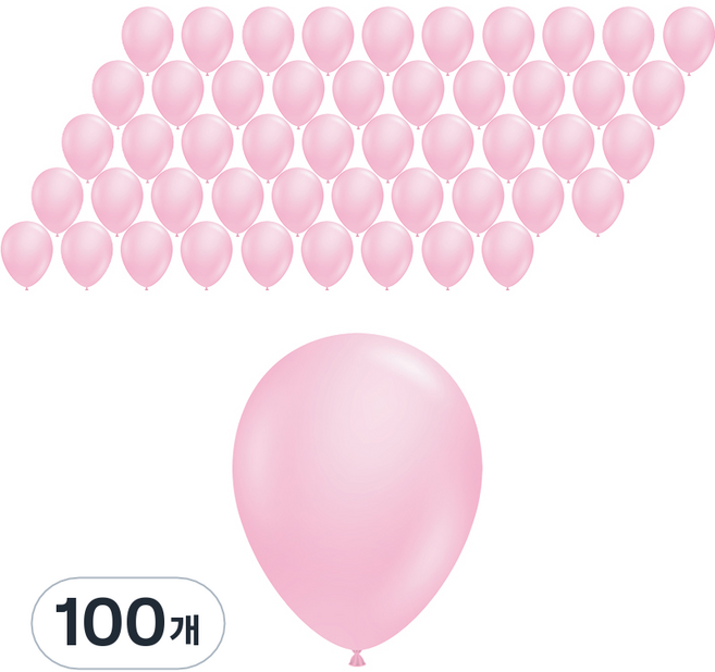 터프텍스 풍선 13cm, 베이비핑크, 100개