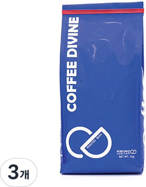 커피디바인 케냐AA 키암부 원두커피, 홀빈(분쇄안함), 1kg, 3개