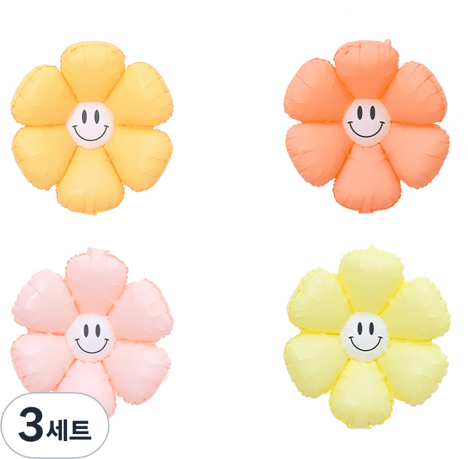 피앤비유니티 무광마카롱 스마일 데이지풍선 세트, 07, 3세트