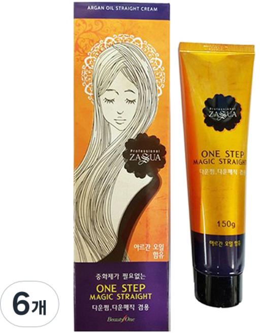 자수아 원스텝 매직 스트레이트너 모든모발용, 150g, 6개