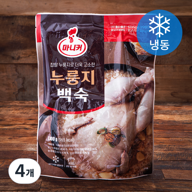 마니커 누룽지 백숙 (냉동), 1.1kg, 4개
