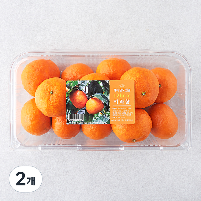 가족 당도선별 12brix 서귀포 카라향, 1.5kg(소과), 2개