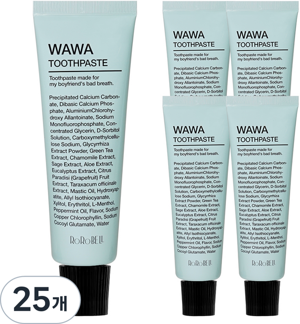 RoRoBELL WAWA口氣清新牙膏, 30g, 25條