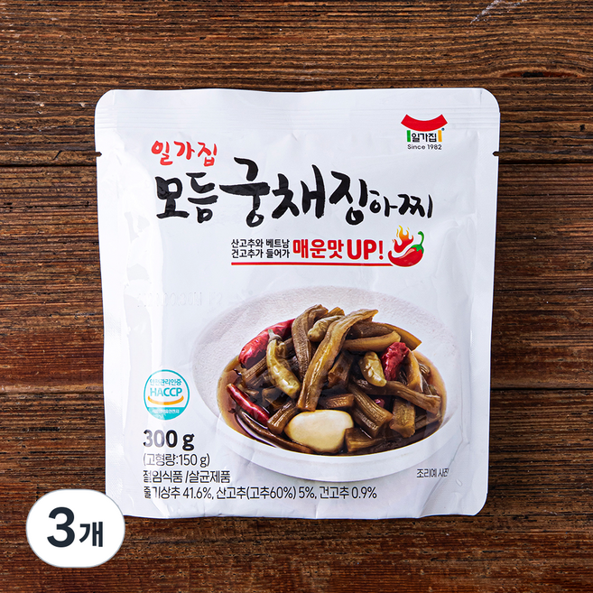 일가집 모듬 궁채장아찌, 300g, 3개