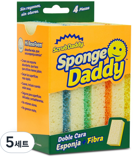 스크럽대디 스펀지 대디 4종 세트, 4개입, 5개