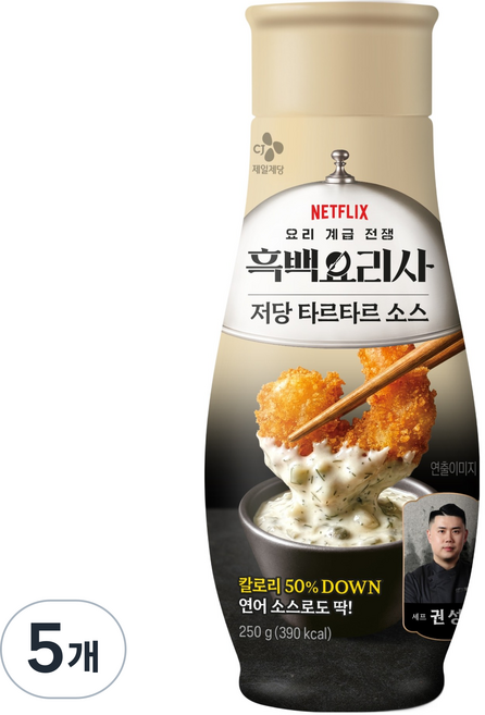 CJ제일제당 권성준셰프 저당 타르타르 소스, 250g, 5개