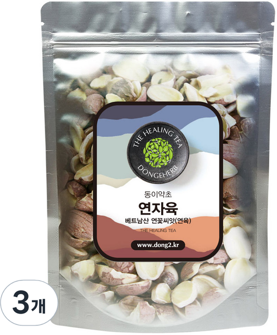 동이약초 연자육 연꽃씨앗, 150g, 3개