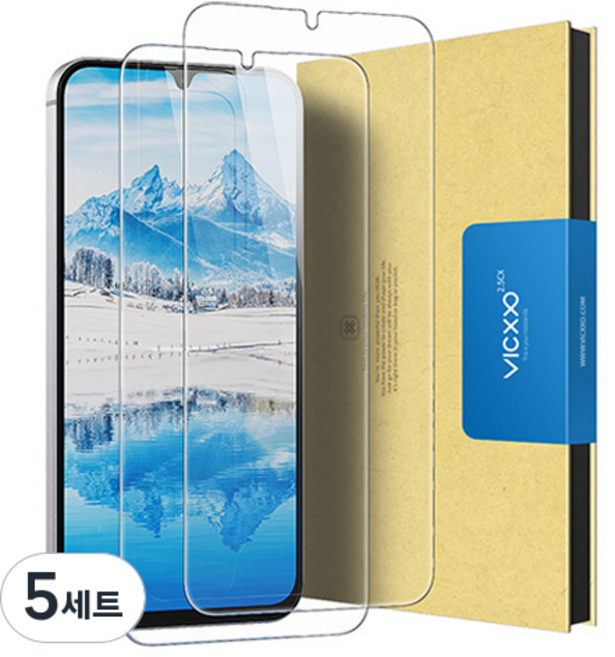 빅쏘 고투명 갤럭시 강화유리 휴대폰 액정보호필름 2매, 5세트