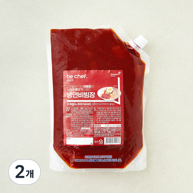 비셰프 냉면 비빔장, 2kg, 2개