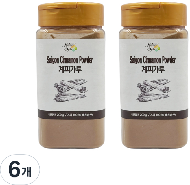 내츄럴스파이스 계피 가루, 200g, 6개