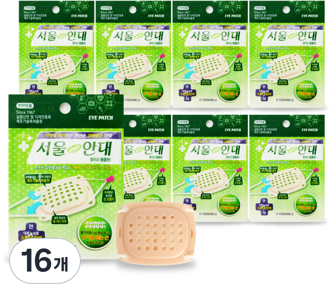 유성 서울그린안대플러스 돌출형, 1개입, 16개