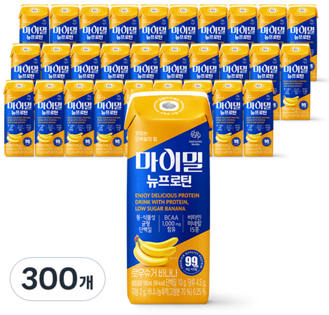 마이밀 뉴프로틴 로우슈거 바나나, 190ml, 300개
