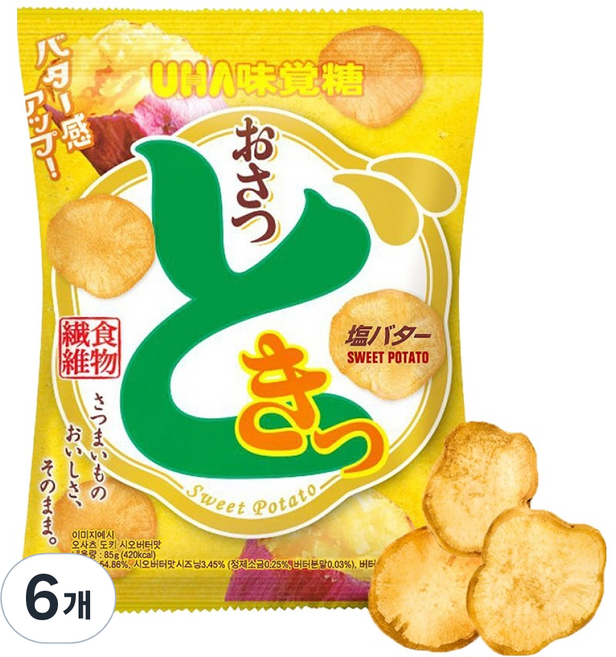 유하미카쿠토 오사츠 도키 시오버터맛, 85g, 6개