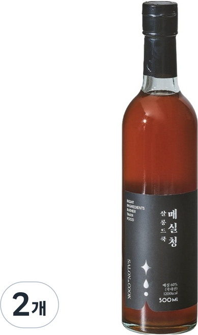 살롱드쿡 매실청, 500ml, 2개, 1개입