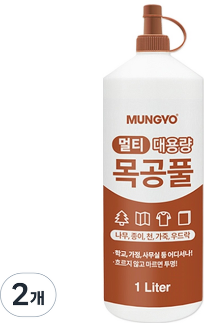 문교 멀티 목공풀, 1L, 2개