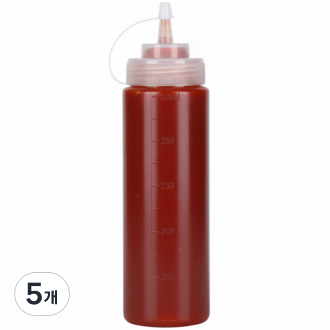 DailyPick 多用途醬料分裝透明擠壓瓶, 5個, 1L