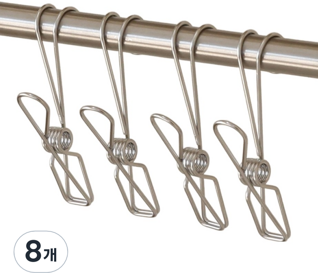달팽이리빙 메종치비네 304 스텐 고리 집게, 8개