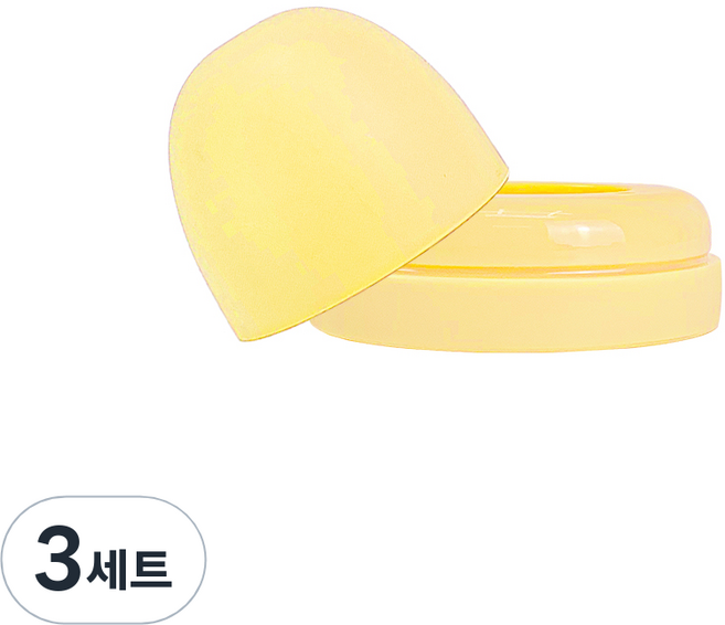 유비맘 시그니처 빨대컵 뚜껑세트, 3세트, 뚜껑+스크류(링), 바나나