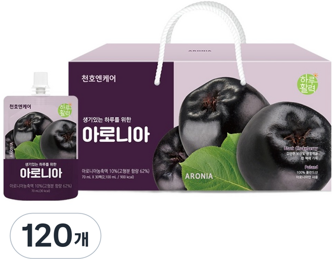 하루활력 생기있는 하루를 위한 아로니아즙, 70ml, 120개