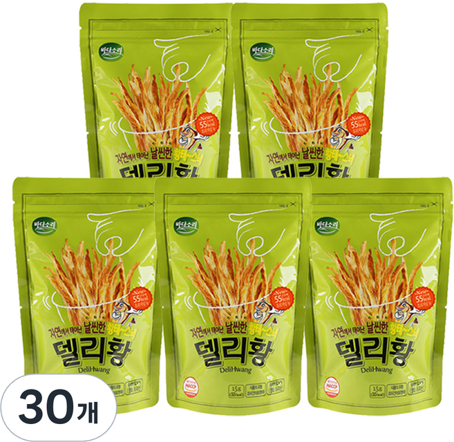 바다소리 델리황 황태스낵 오리지널뉴, 15g, 30개