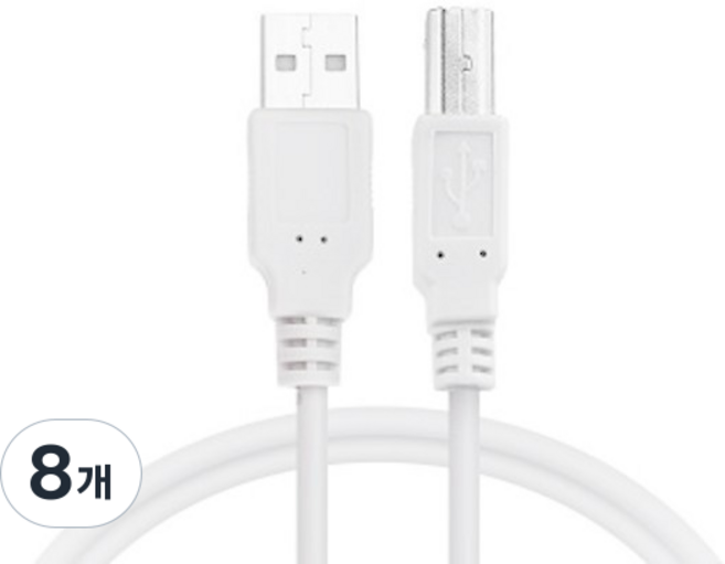 애니포트 플러스 USB 2.0 프린터 케이블 AM-BM, 8개, 1.8m