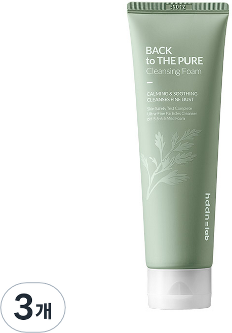 히든랩 백 투더 퓨어 쑥 클렌징 폼, 130ml, 3개