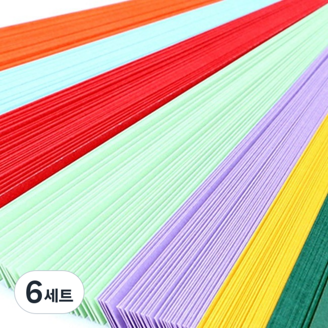 앞날창창 칼라 별접기 색종이 540p 세트, 6세트, 7색