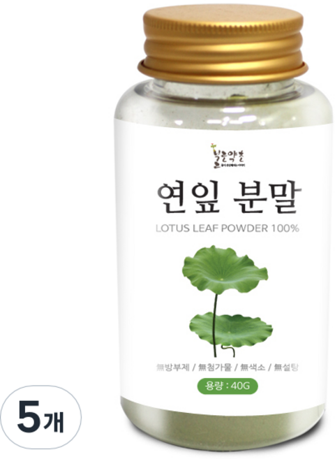 불로약초 연잎 분말, 5개, 40g