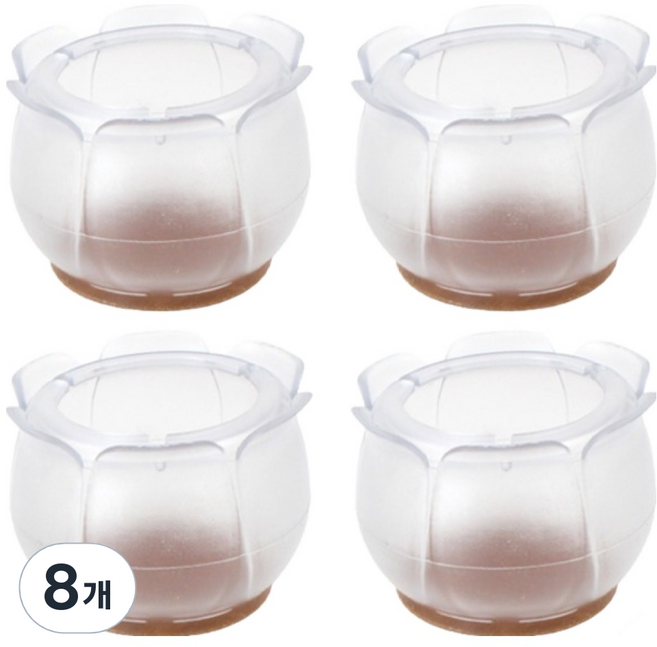 코텍스 가구발커버, 투명 + 브라운, 8개