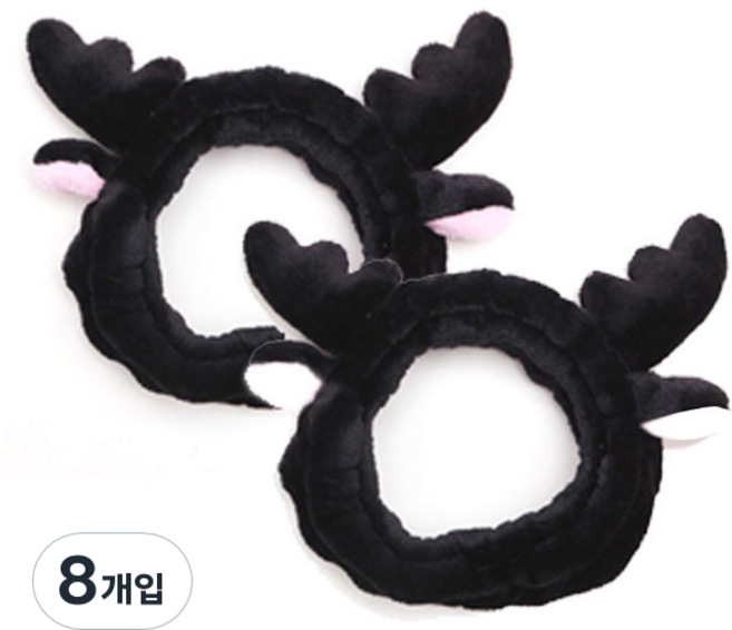 더자카 밤비 헤어밴드, 블랙, 8개