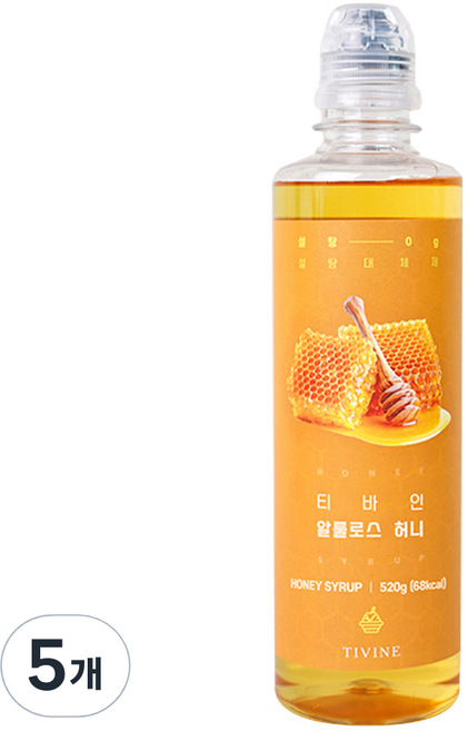 TIVINE 阿洛酮糖 蜂蜜, 520g, 5個