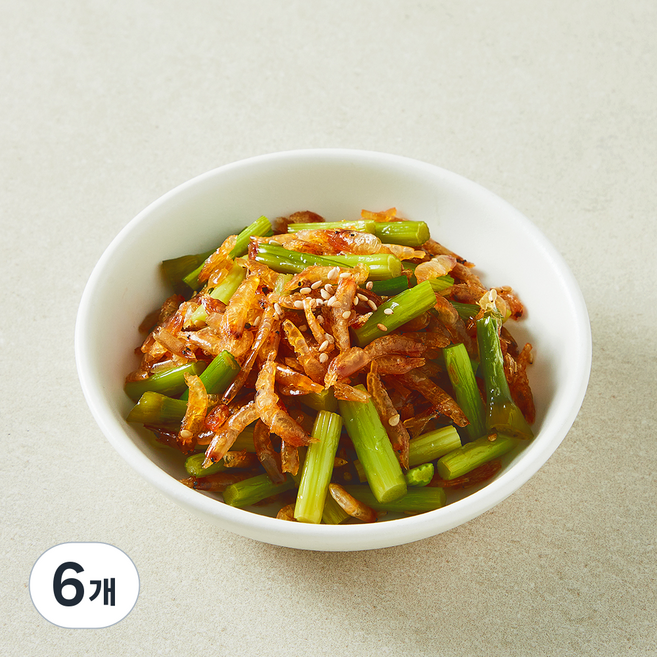 집반찬연구소 보리새우 마늘쫑볶음, 80g, 6개