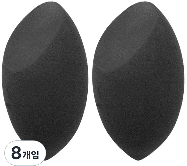 메이크업 리얼 스펀지 퍼프, 블랙, 8개