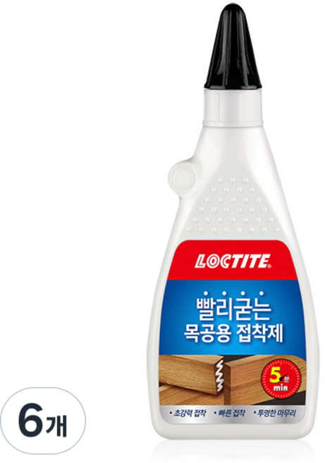 록타이트 목공용 접착제 550g, 6개