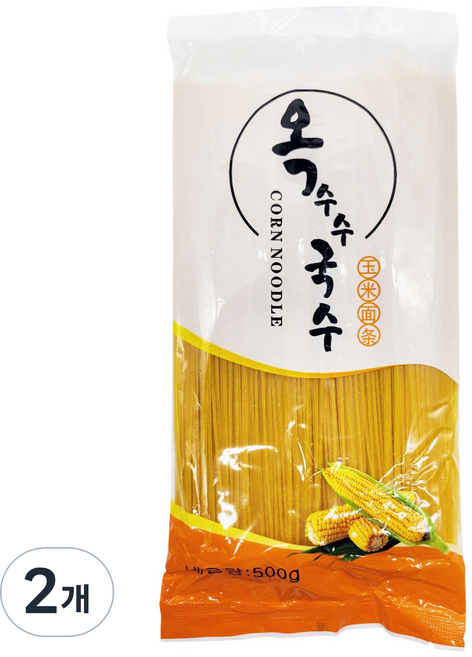 옥수수 국수, 500g, 2개