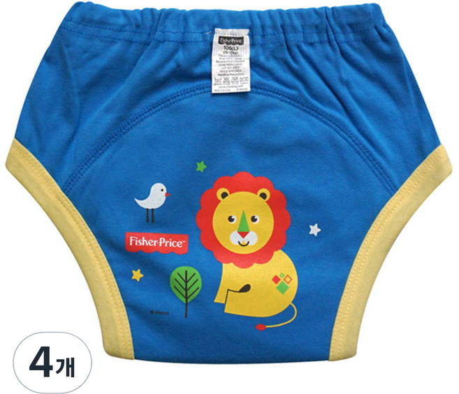 피셔프라이스 4중 방수 배변훈련팬티, 블루, 4개