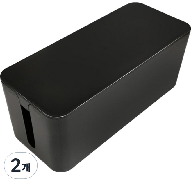 홈멧 멀티탭 보관함, 블랙, 2개