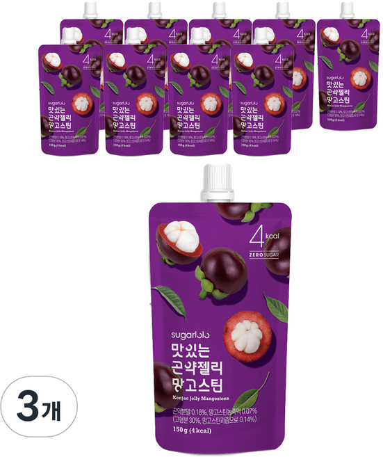 슈가로로 맛있는 곤약젤리 망고스틴, 150g, 30개