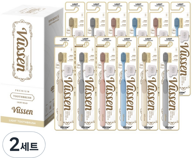뷰센 라이트 칫솔, 12개입, 2세트