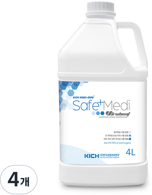 바이로비트 세이프플러스 메디 살균소독제, 4L, 4개