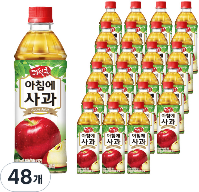 과일촌 아침에 사과, 500ml, 48개