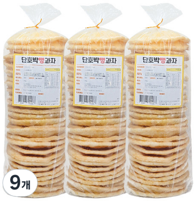 웰링스 단호박 뻥튀기, 90g, 9개