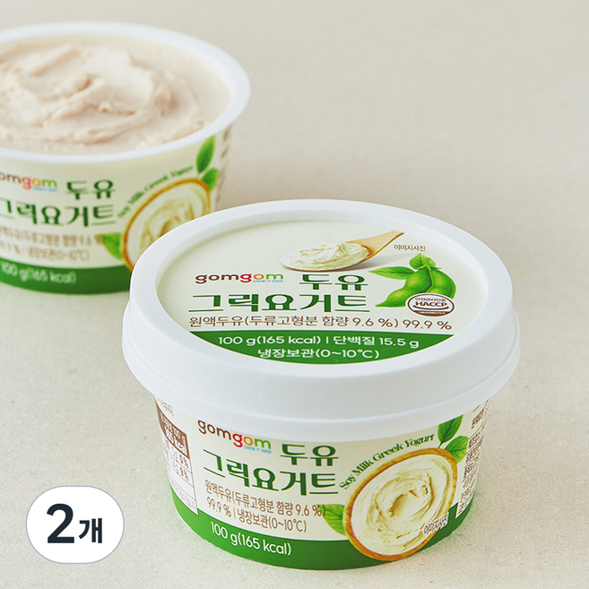 곰곰 두유 그릭요거트, 100g, 2개