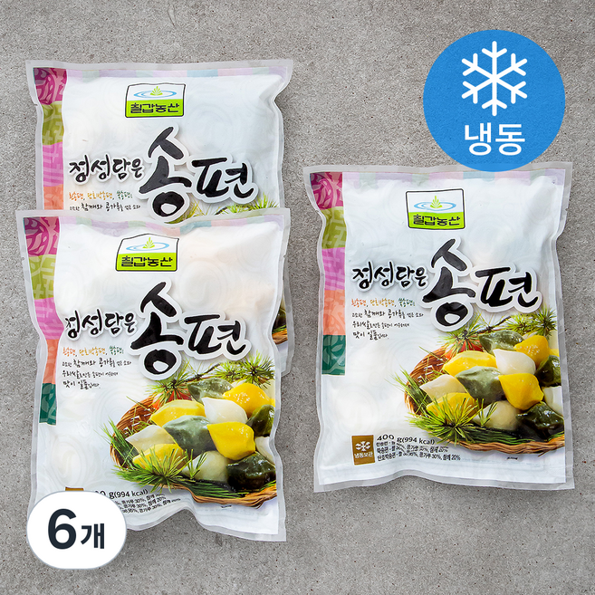 칠갑농산 정성담은 송편 (냉동), 400g, 1개입, 6개