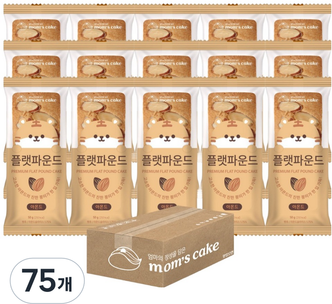 맘스케이크 플랫파운드 아몬드, 75개, 50g