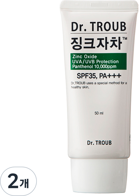 SIDMOOL Dr. Trup 氧化鋅防曬霜, 2個, 50ml