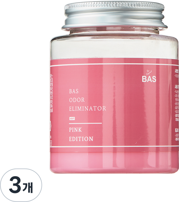 BAS 핑크 에디션 탈취제 본품, 160g, 3개