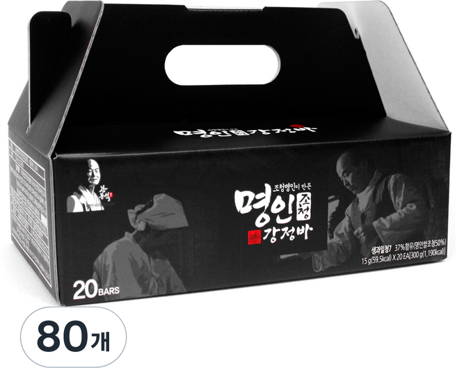 두레촌 강봉석 명인조청강정바, 15g, 80개